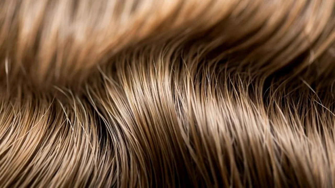 How to Let Your Hair Grow Out Female: "Extreme close-up macro photograph of silky, healthy blonde hair strands flowing in soft waves, showcasing glossy shine and fine texture. Each individual hair fiber is sharply detailed with natural highlights and subtle golden tones catching soft, diffused light. Photorealistic, high-resolution, shallow depth of field, neutral blurred background, warm and luxurious aesthetic".